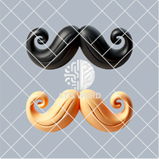 سبیل سه‌بعدی زرد و مشکی